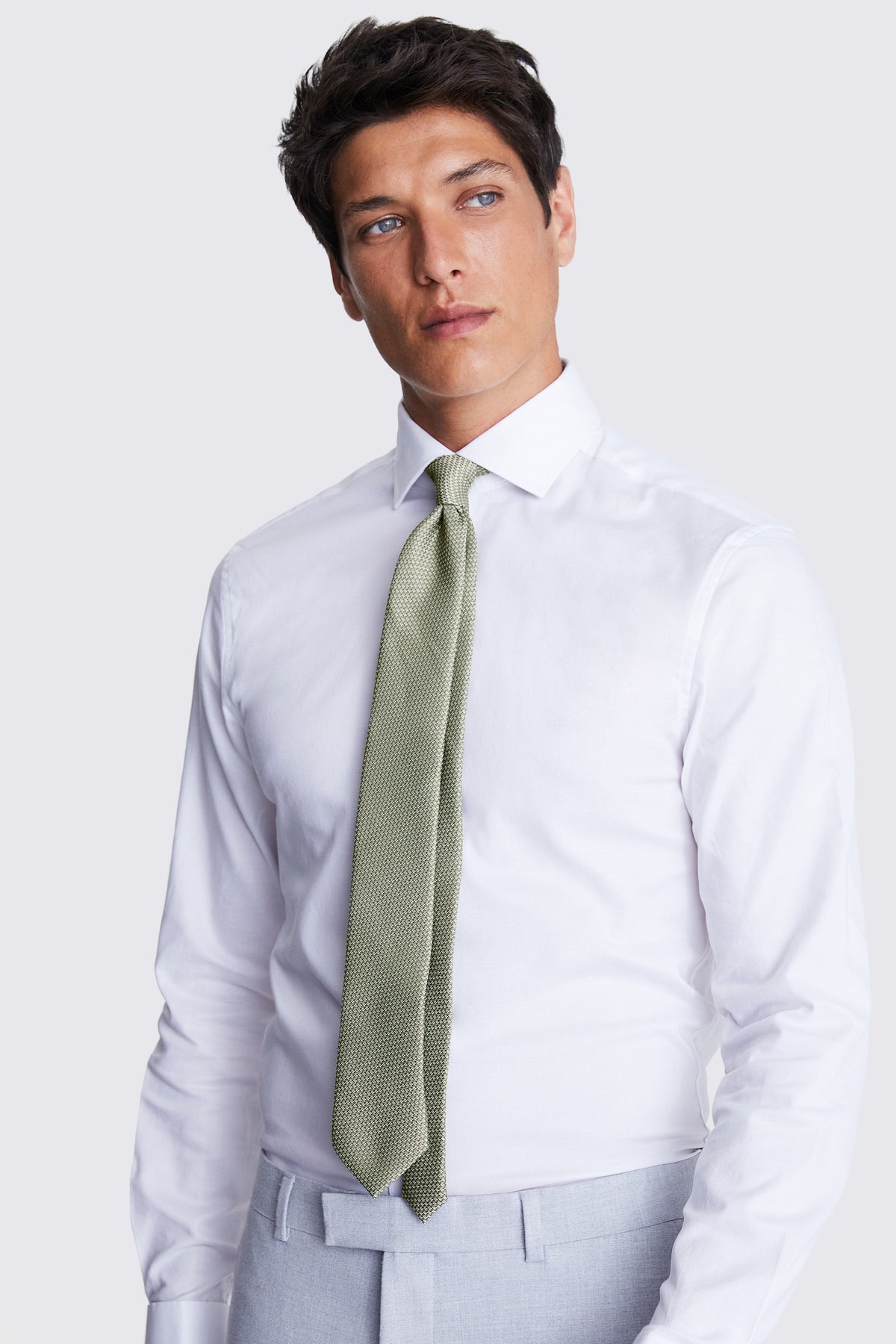 Green Textured Tie