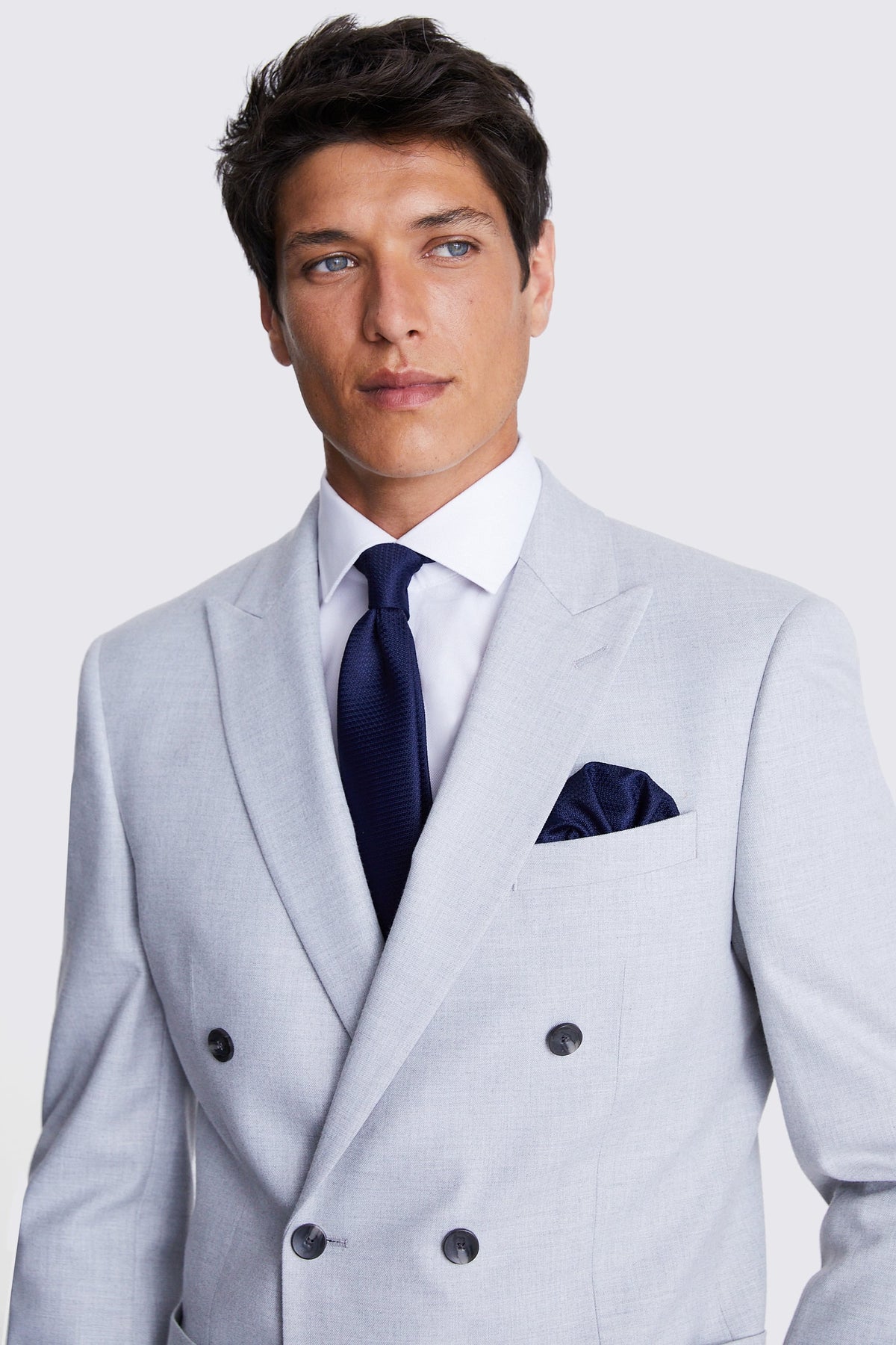 Navy Textured Pocket Square