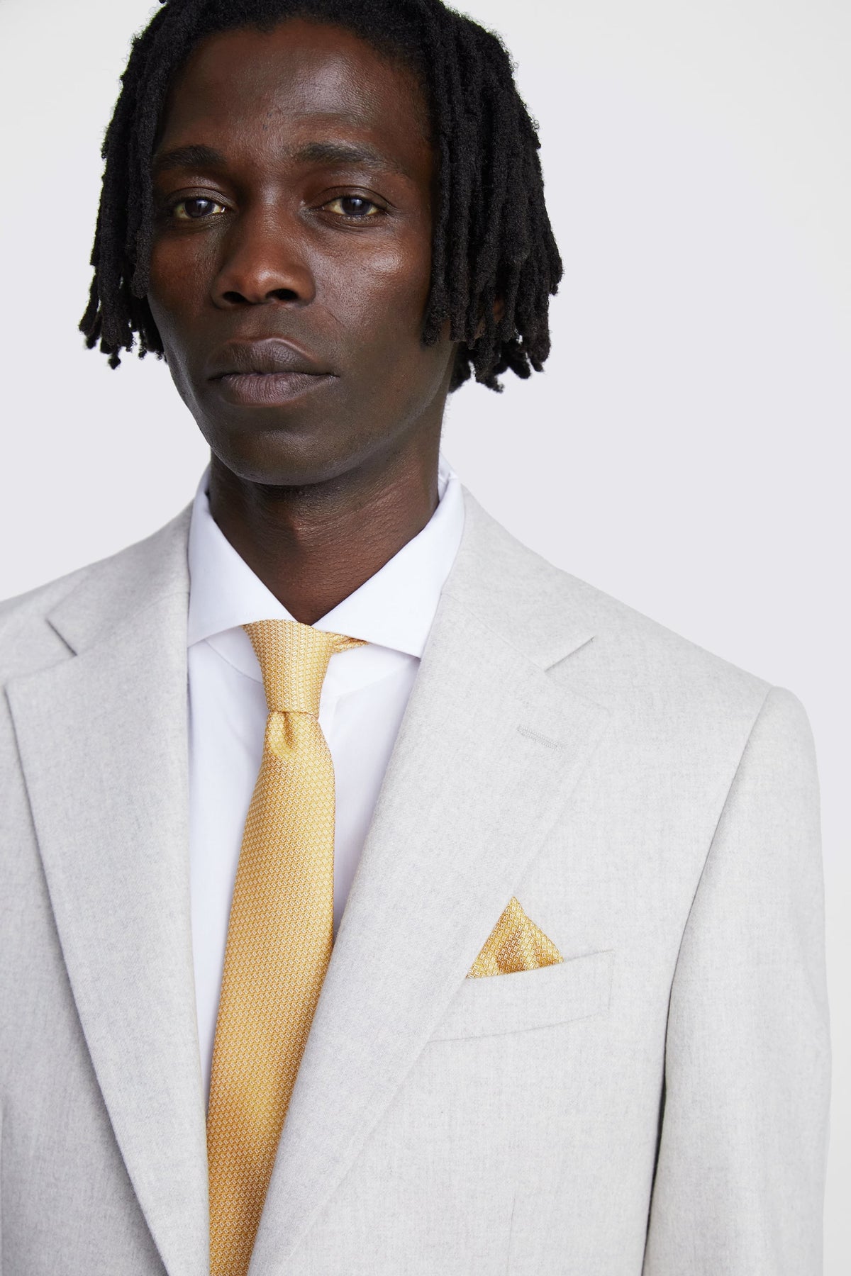 Yellow Textured Pocket Square