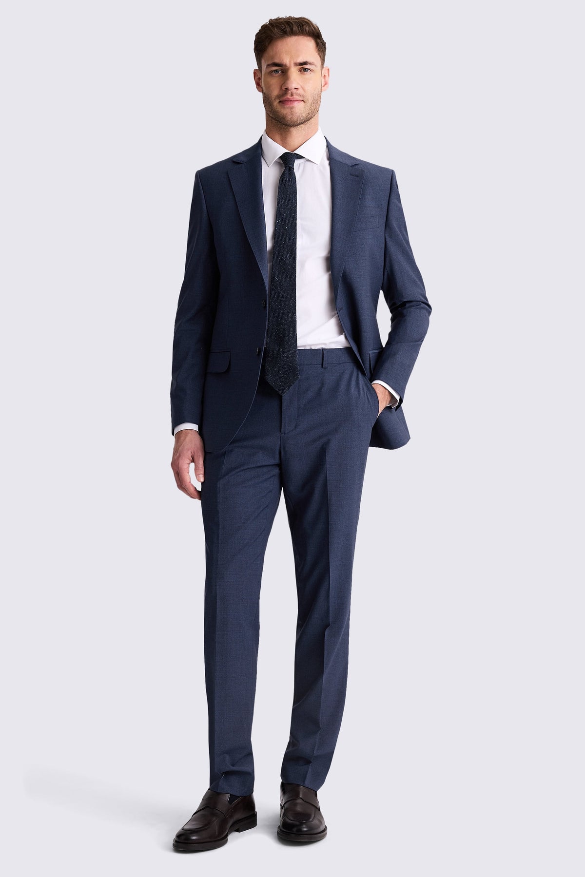 Tailored Fit Blue Performance Trousers