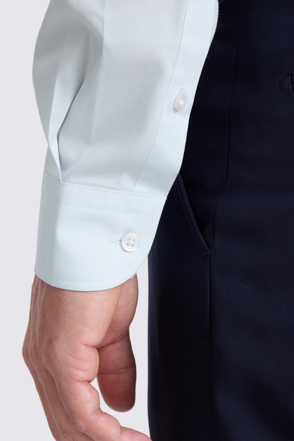 Slim Fit Light Blue Stretch Shirt