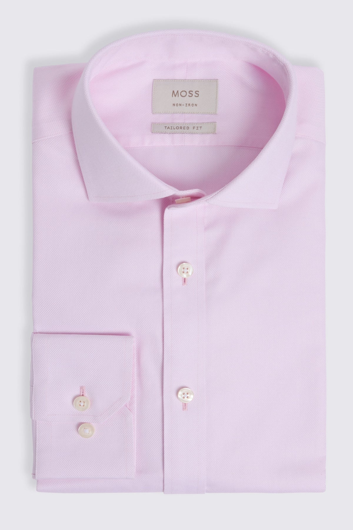 Tailored Fit Pink Royal Oxford Non-Iron Cotton Shirt
