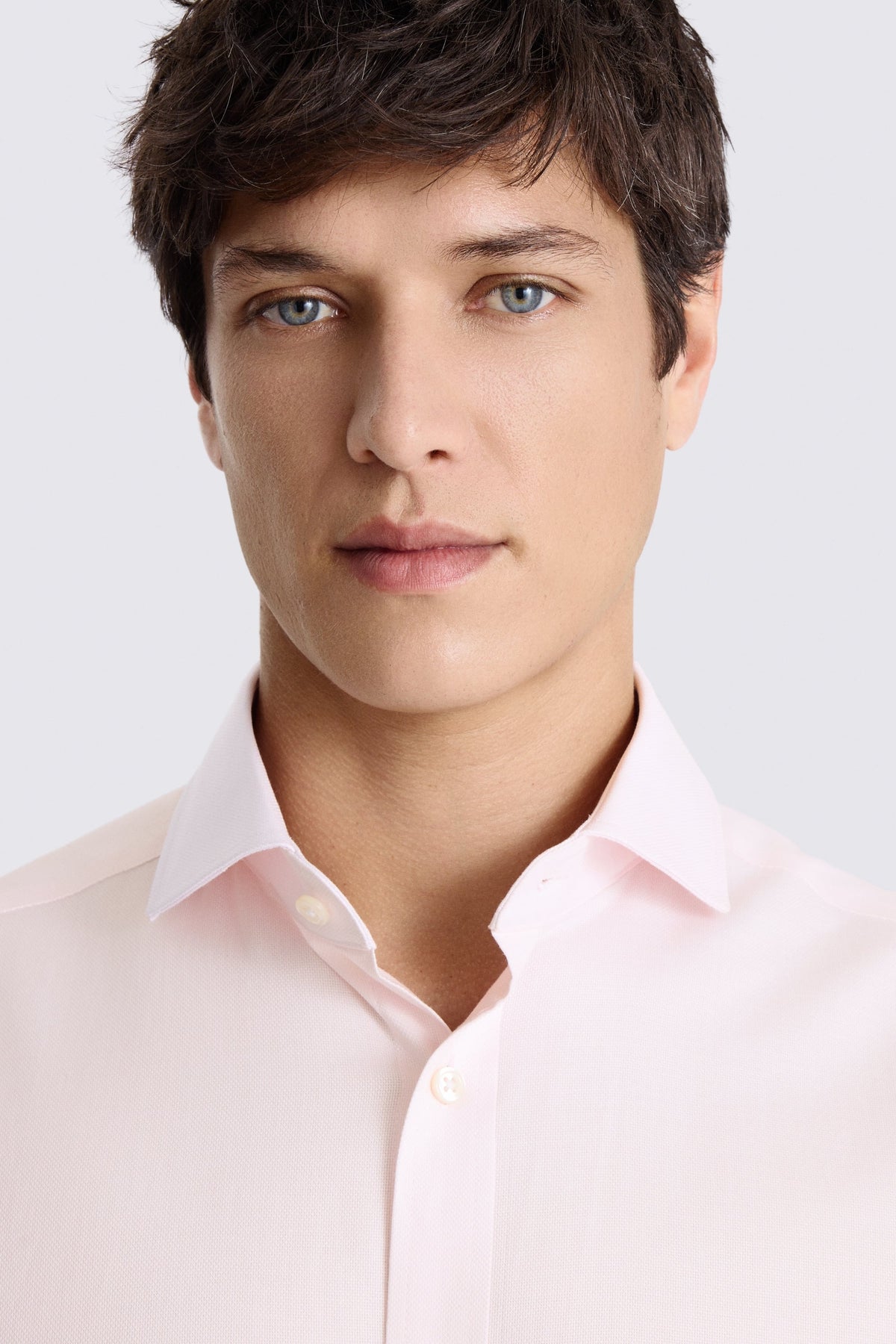 Tailored Fit Pink Dobby Stretch Shirt