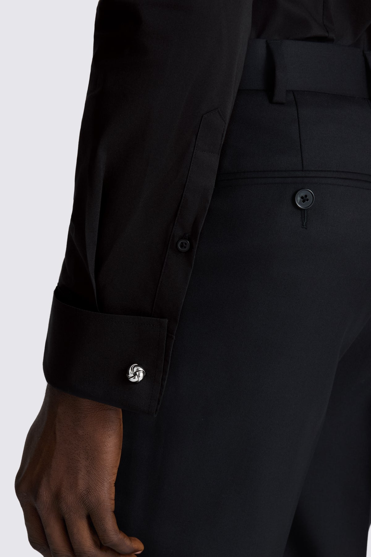 Slim Fit Black Stretch Shirt