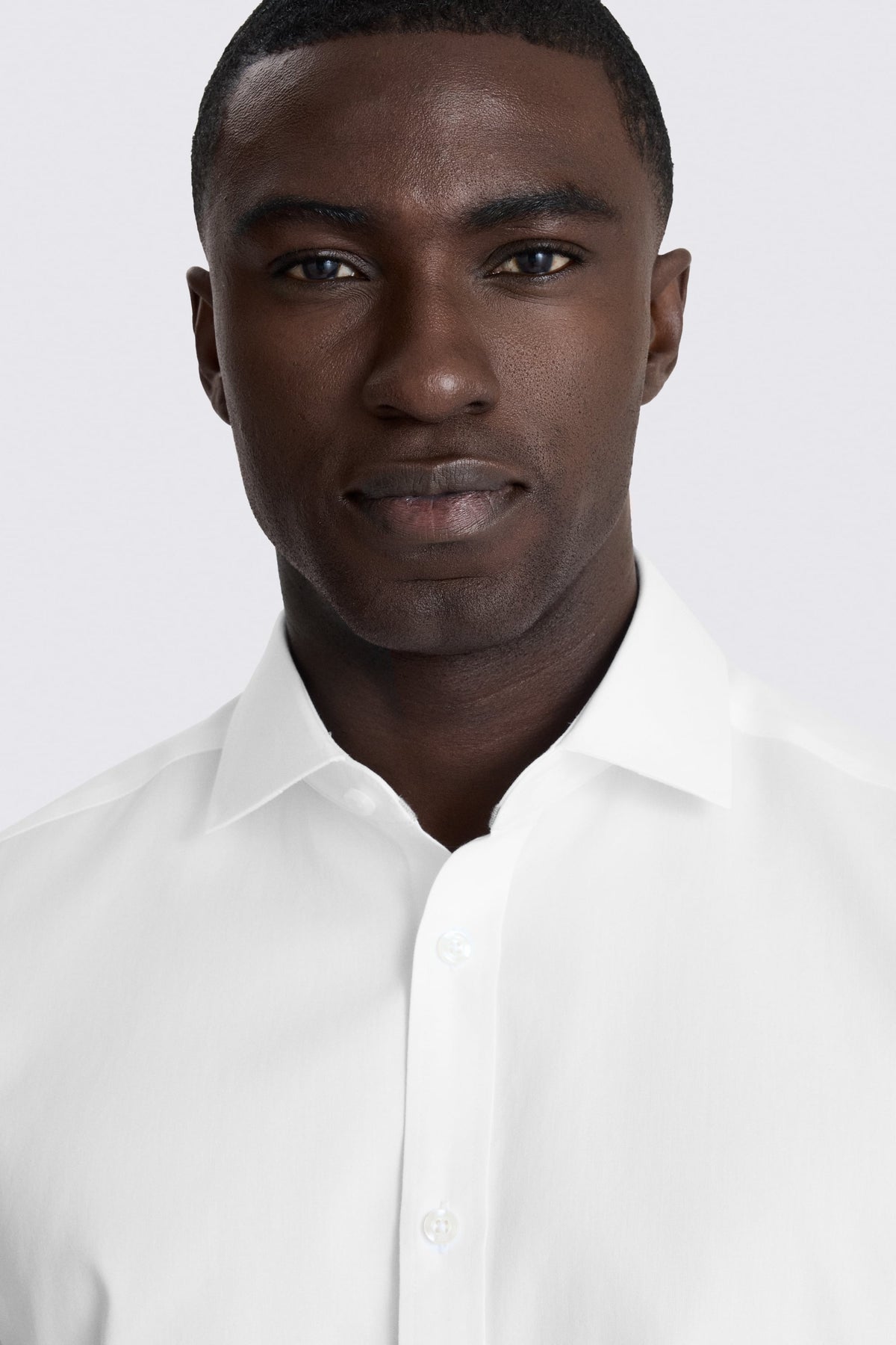 Tailored Fit White Pinpoint Oxford Contrast Cotton Shirt