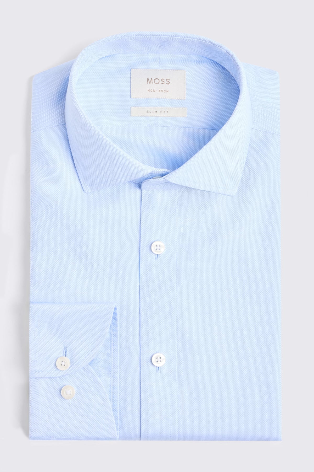 Slim Fit Sky Royal Oxford Non-Iron Cotton Shirt