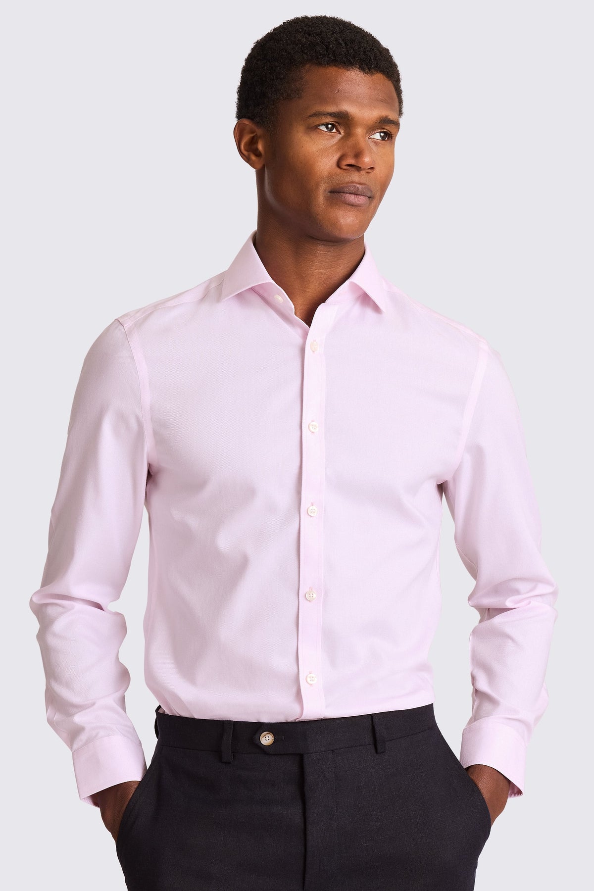 Slim Fit Pink Royal Oxford Non-Iron Cotton Shirt