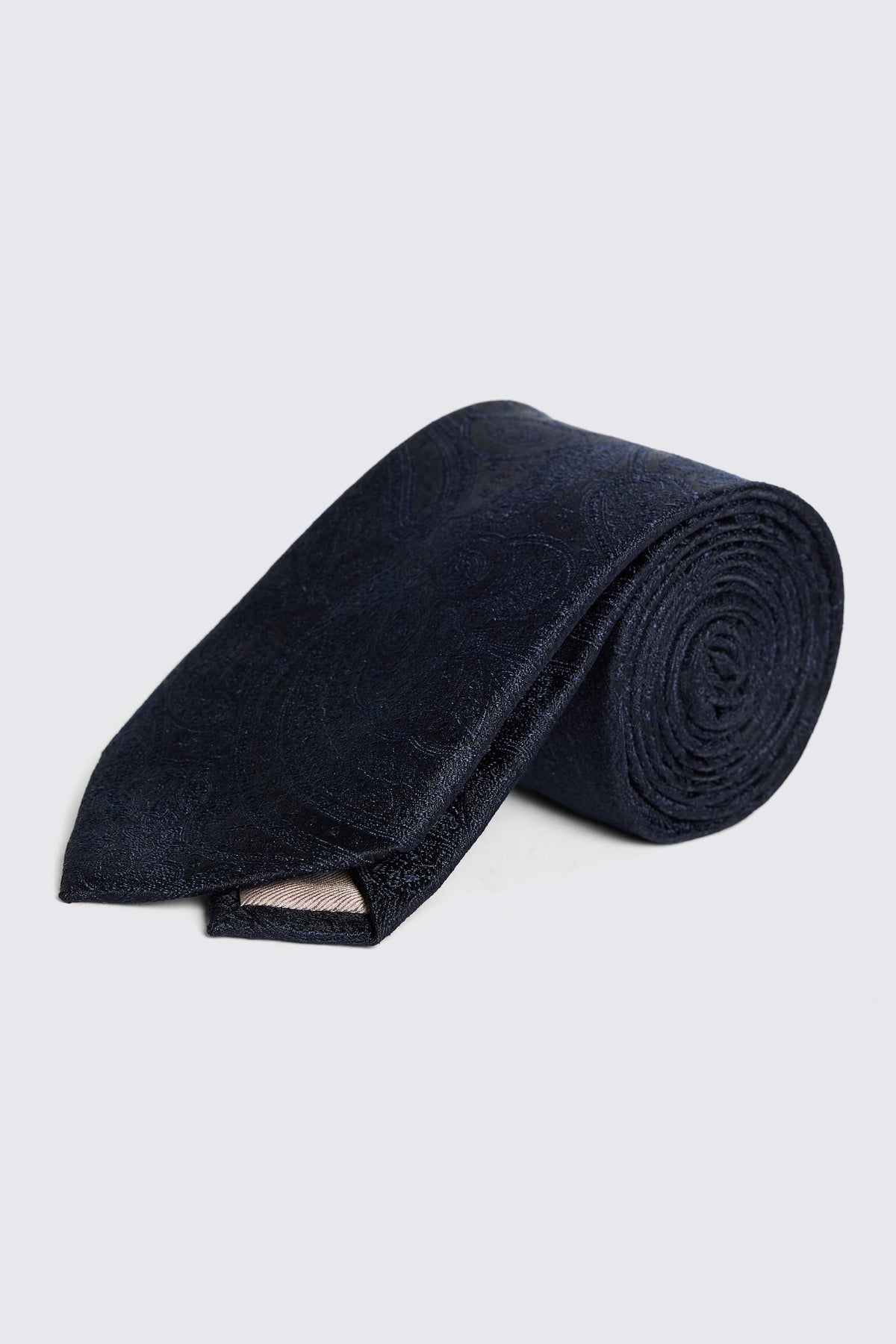 Navy Wedding Paisley Silk Tie