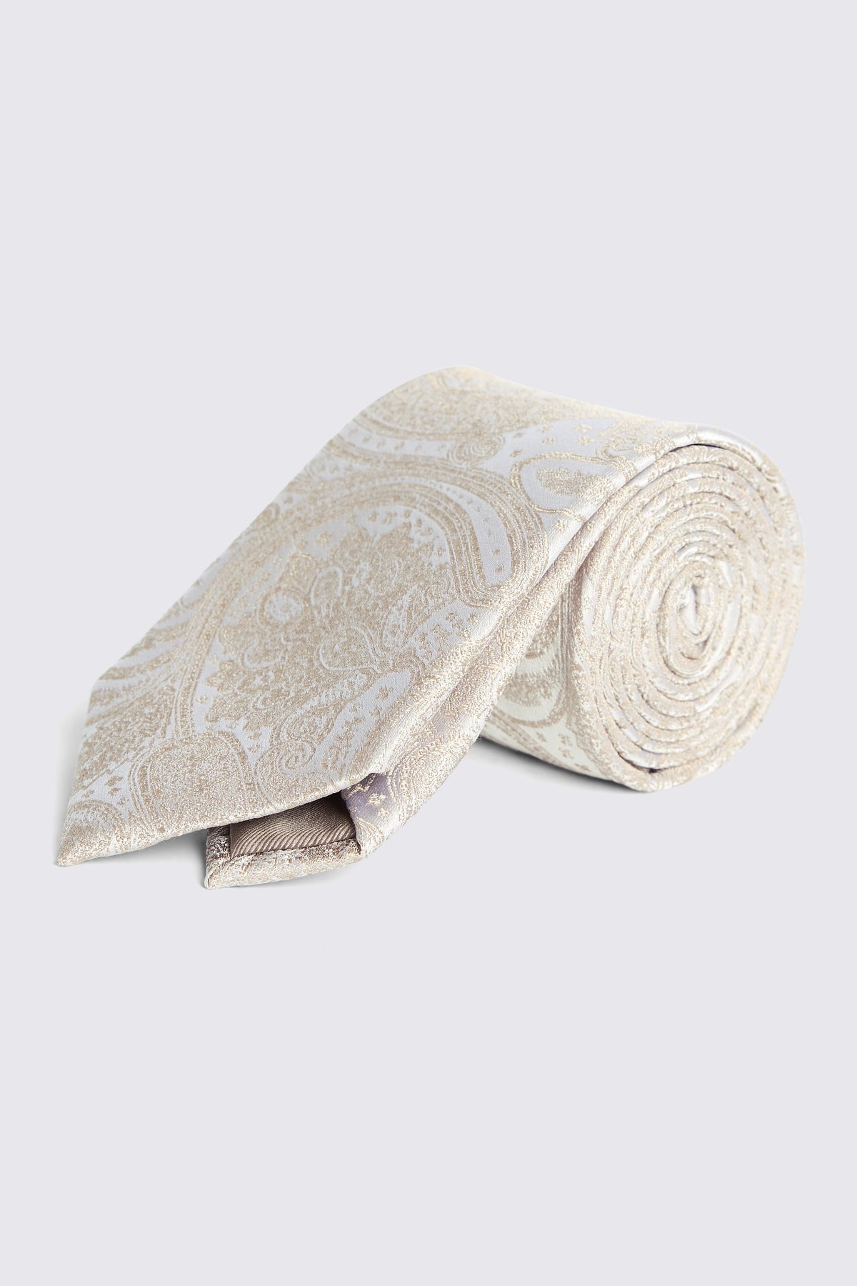 Champagne Wedding Paisley Silk Tie