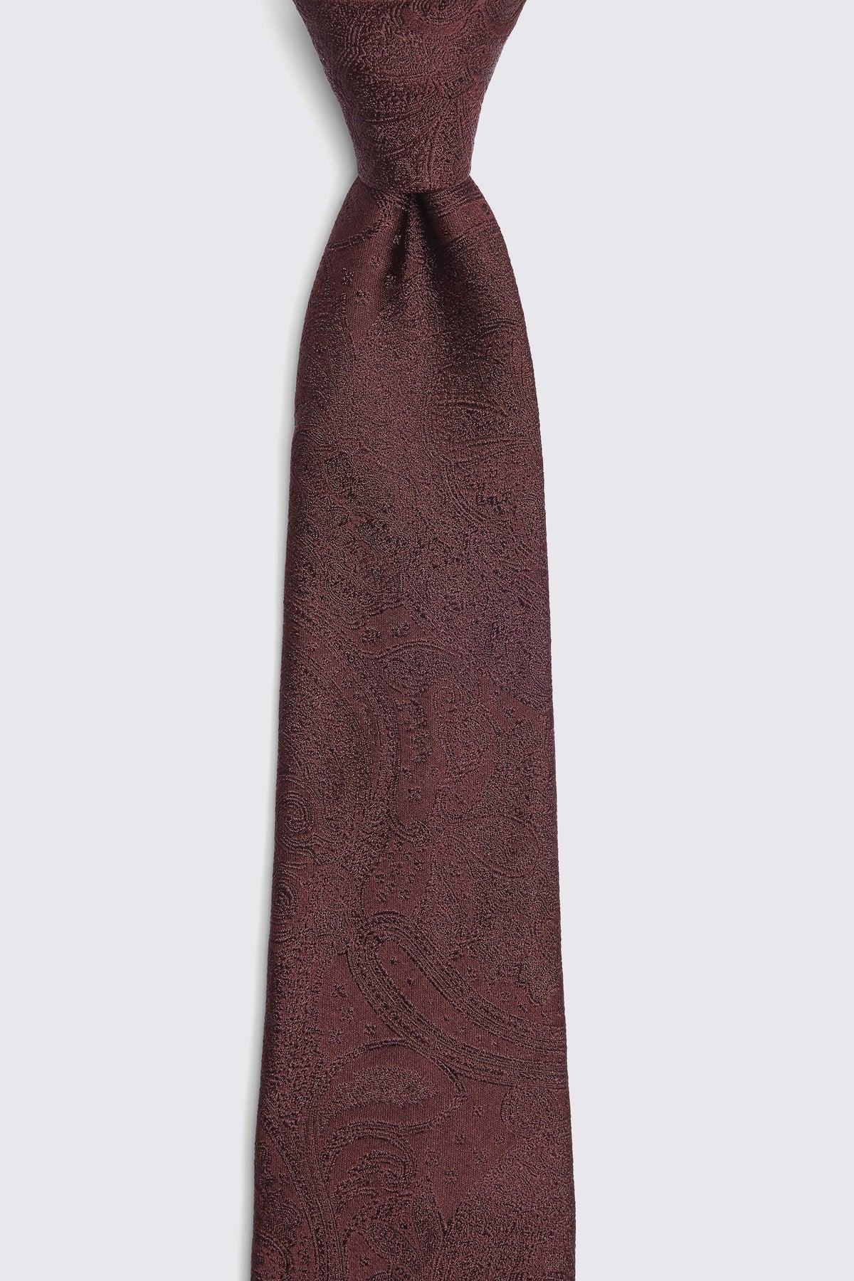 Burgundy Wedding Paisley Silk Tie