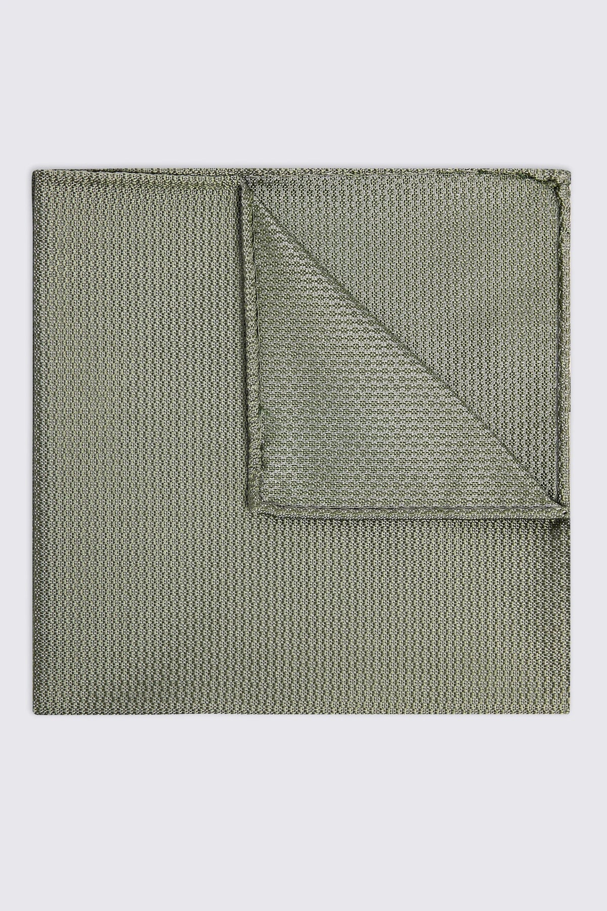 Sage Silk Semi-Plain Pocket Square