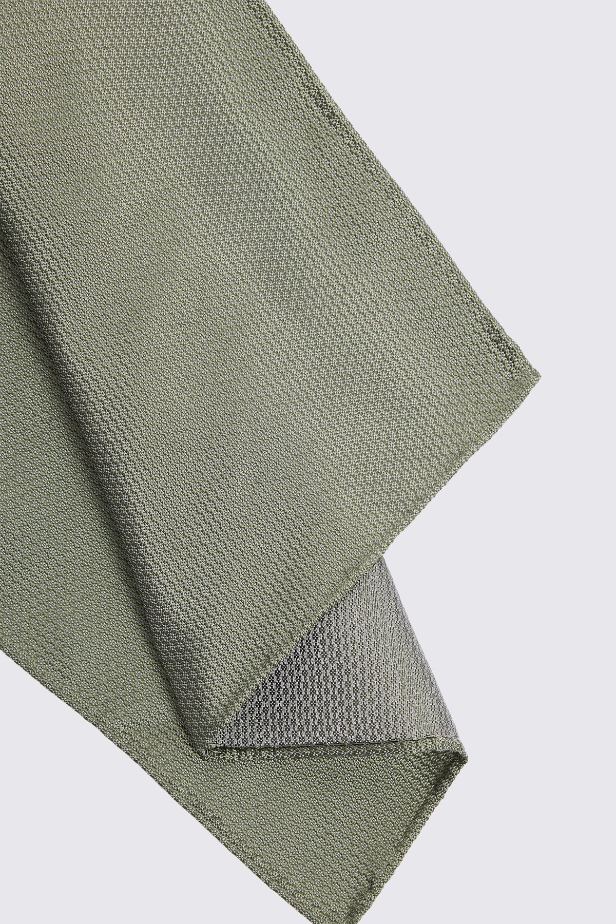 Sage Silk Semi-Plain Pocket Square