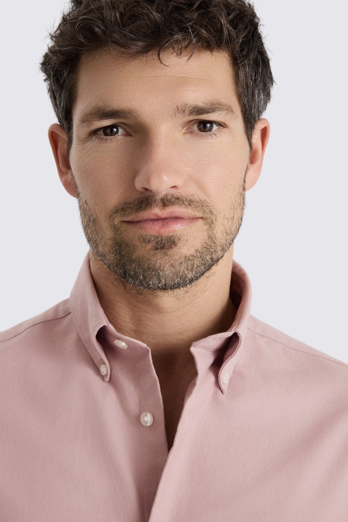 Pink Short Sleeve Cotton Oxford Shirt