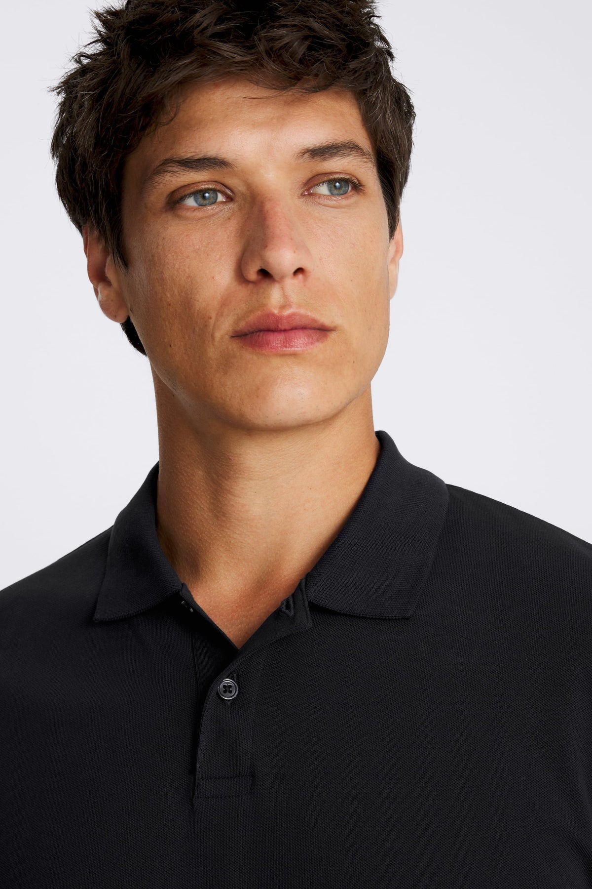 Navy Cotton Pique Polo Shirt