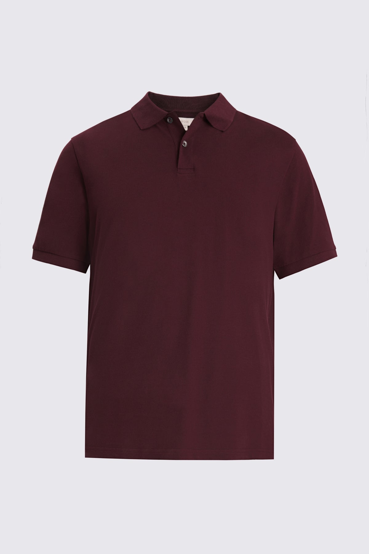 Burgundy Cotton Pique Polo Shirt