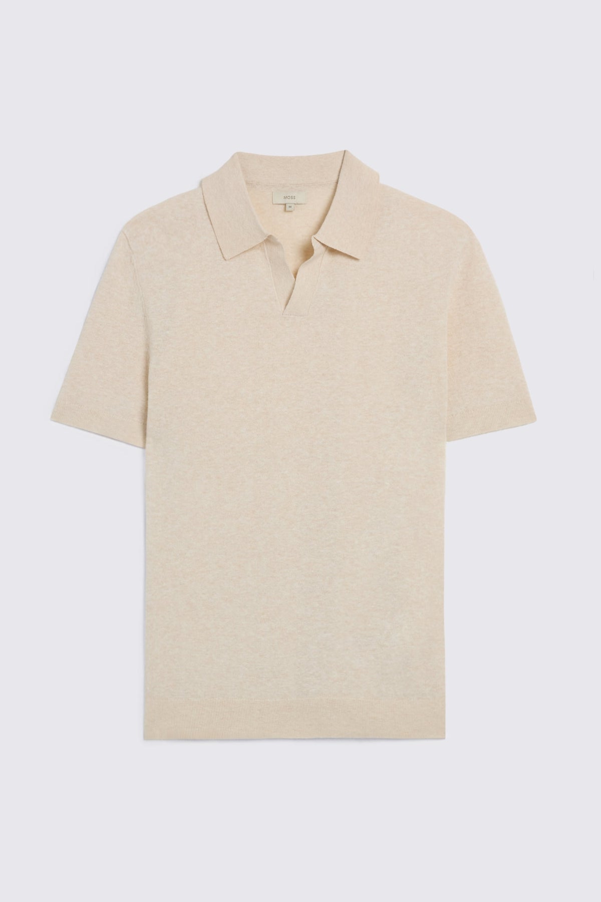Oatmeal Linen-blend Skipper Polo Shirt