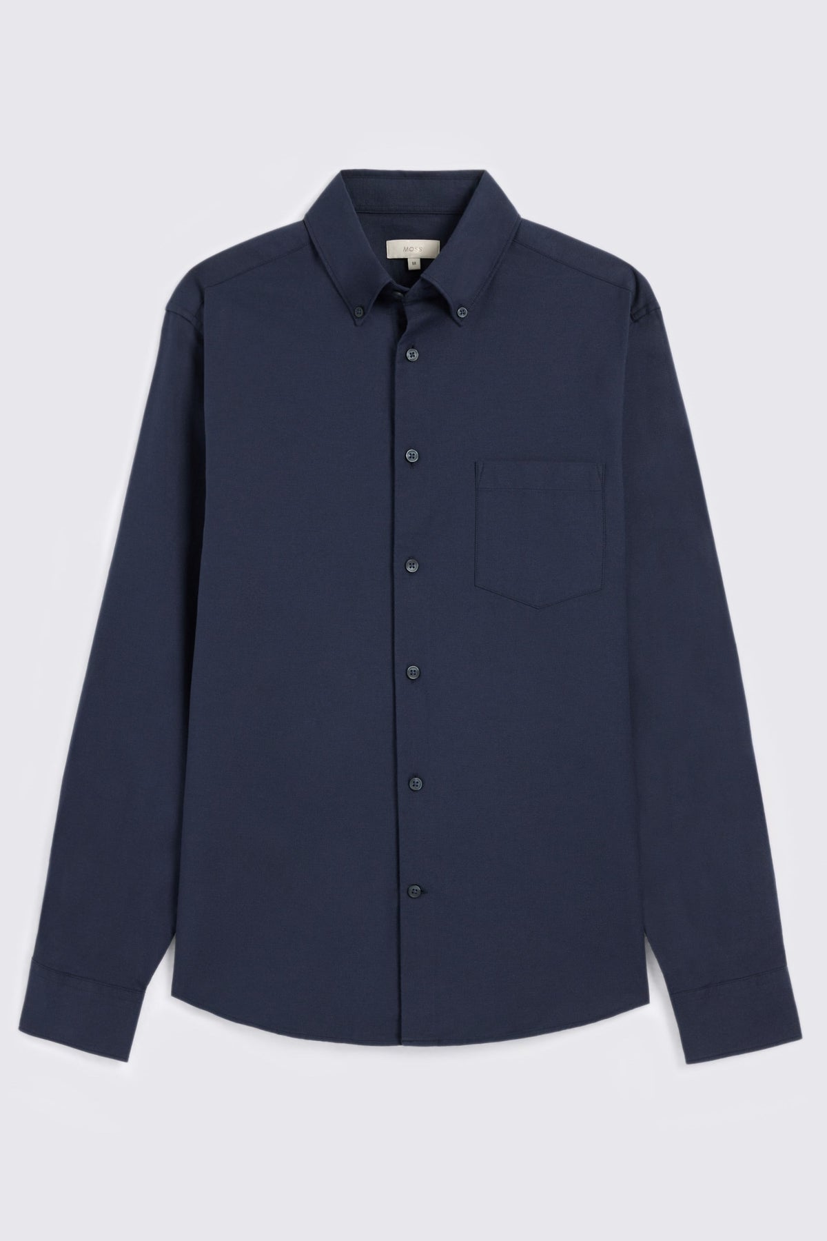 Navy Washed Cotton Oxford Shirt
