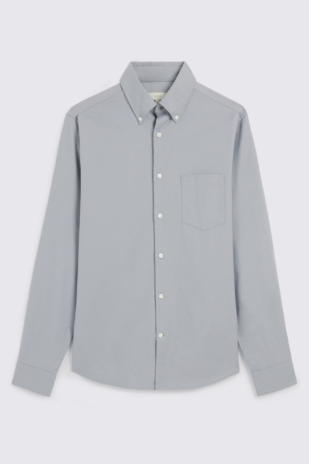 Mid Blue Washed Cotton Oxford Shirt