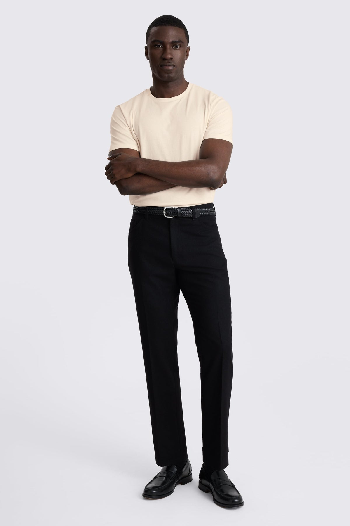 Ecru Cotton Crew-Neck T-Shirt