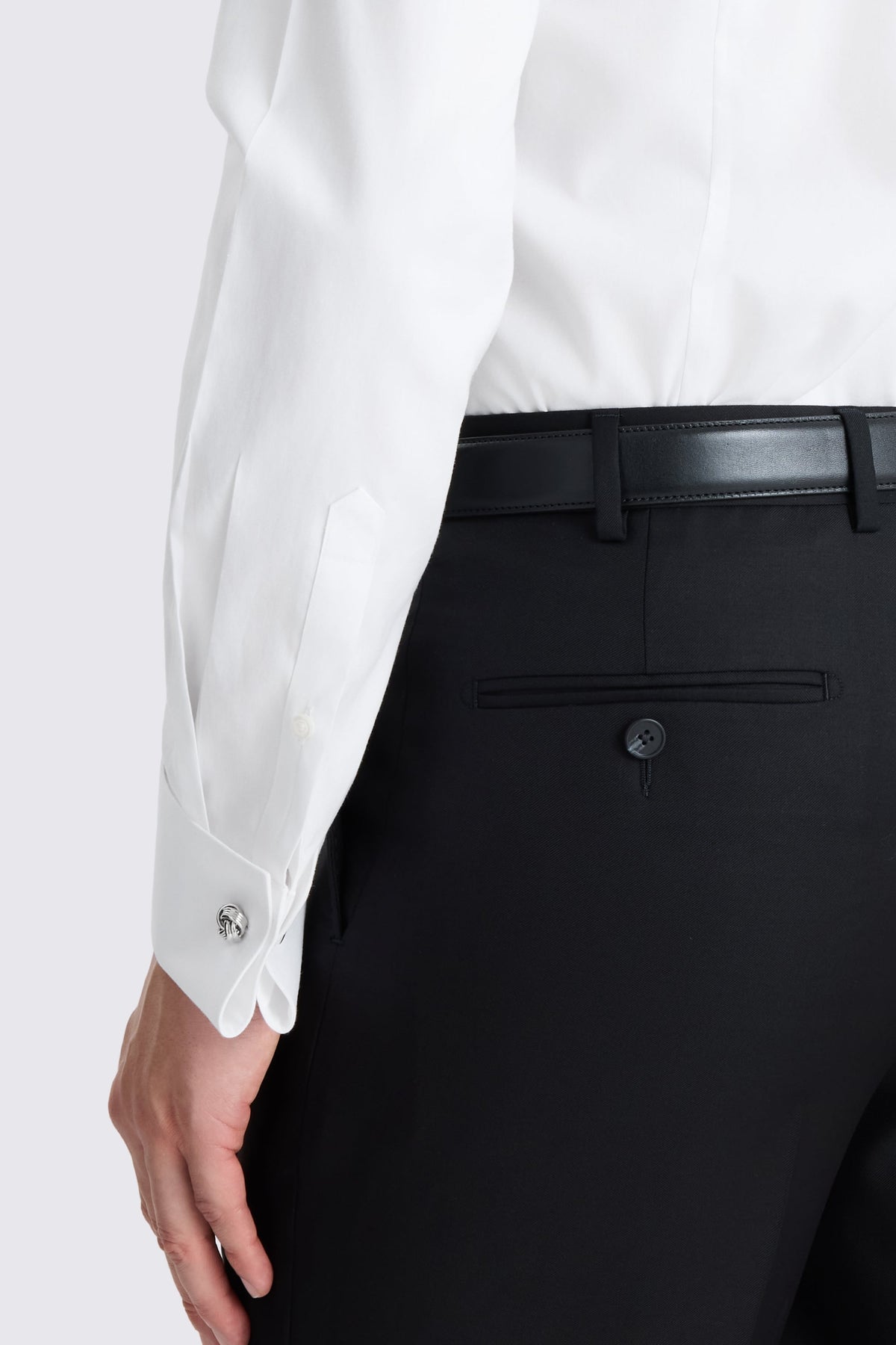 Slim Fit White Pinpoint Oxford Non-Iron Cotton Shirt