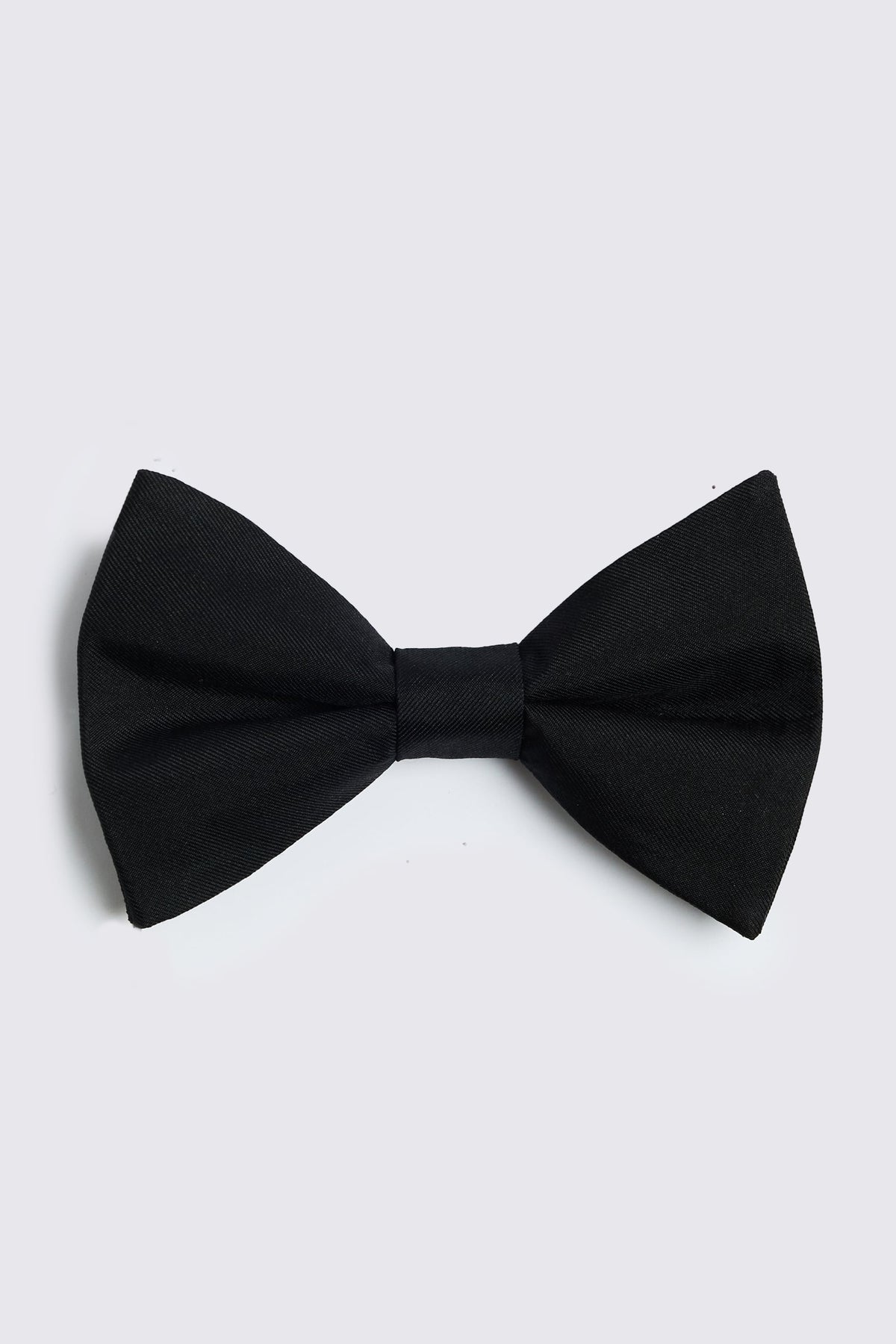 Black Silk Pre-Tied Bow Tie