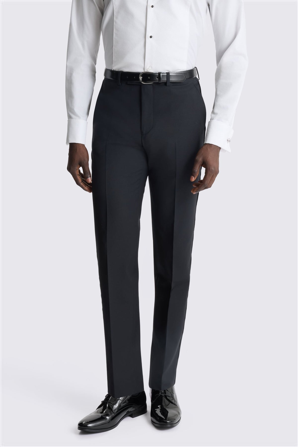 Tailored Fit Performance Black Dress Trousers