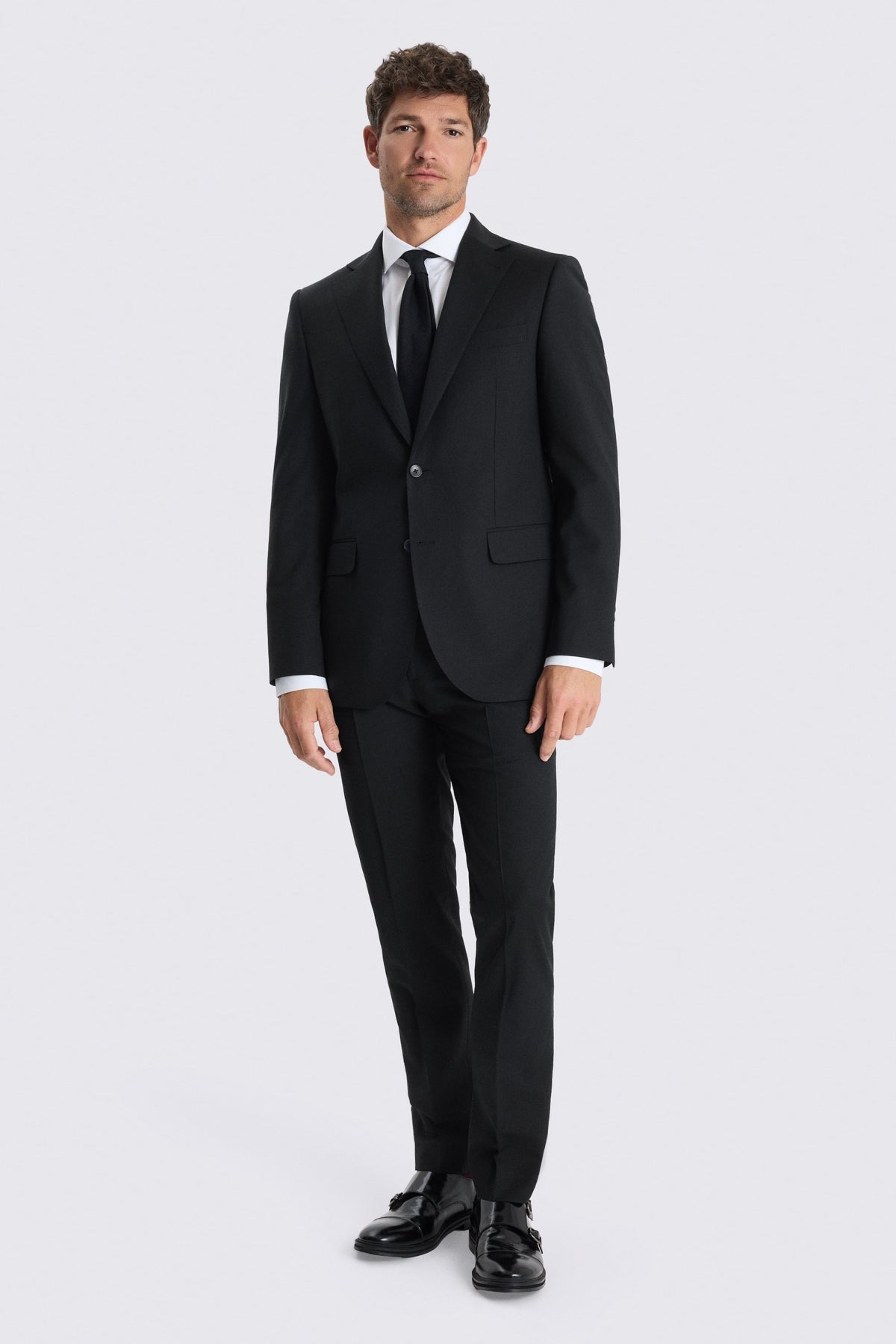 Tailored Fit Black Performance Suit