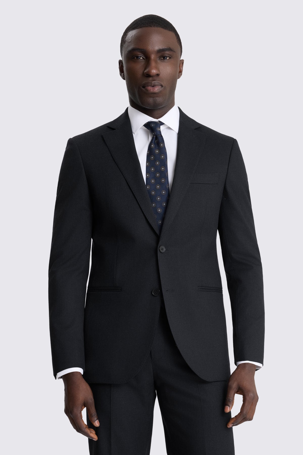 Tailored Fit Navy Puppytooth Suit