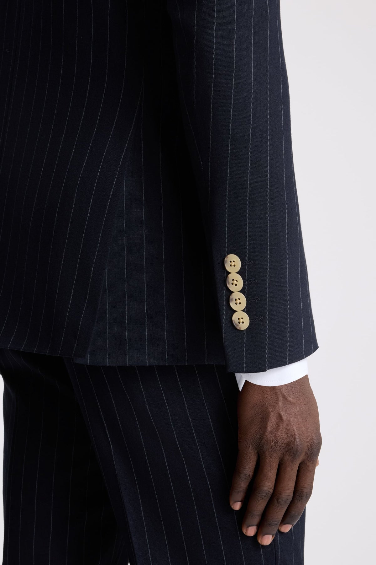 Tailored Fit Navy Stripe Suit