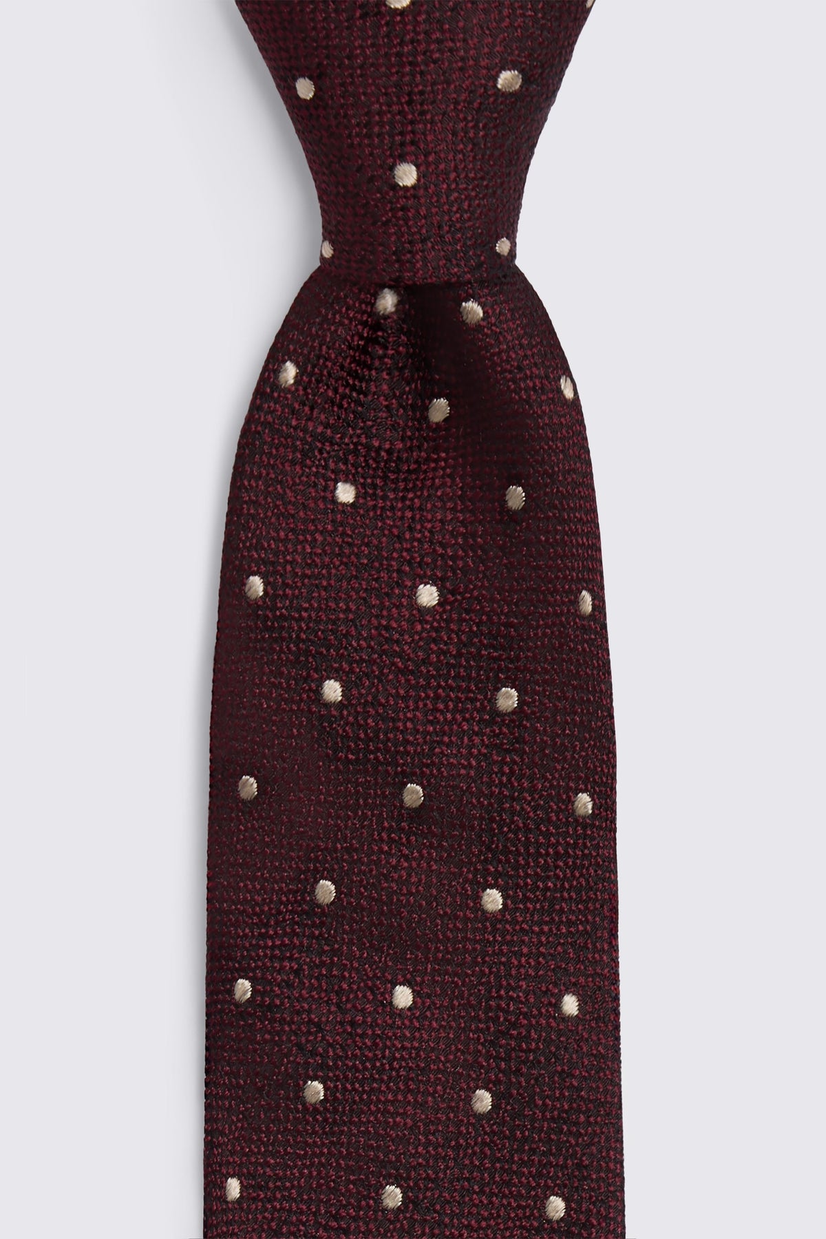 Burgundy Silk Spot Tie