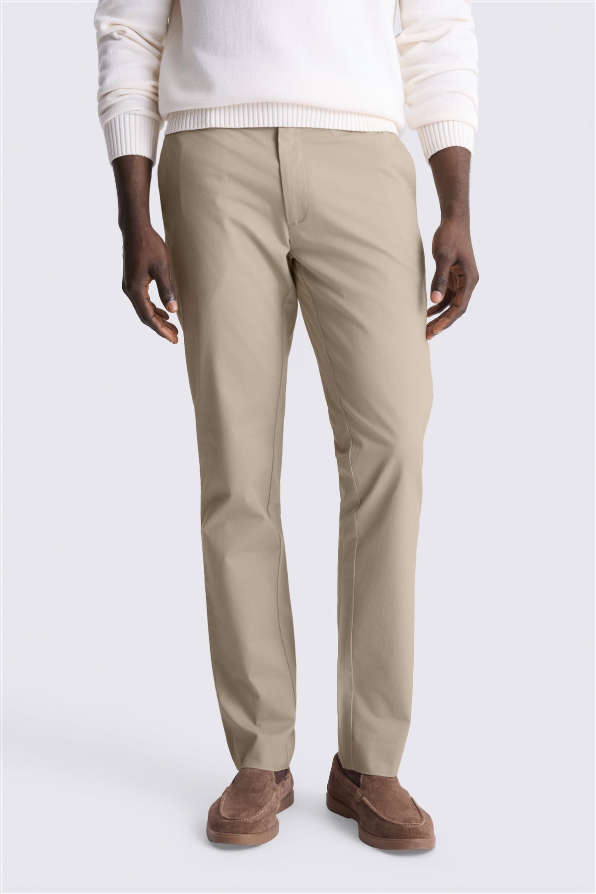 Slim Fit Stone Cotton Chino