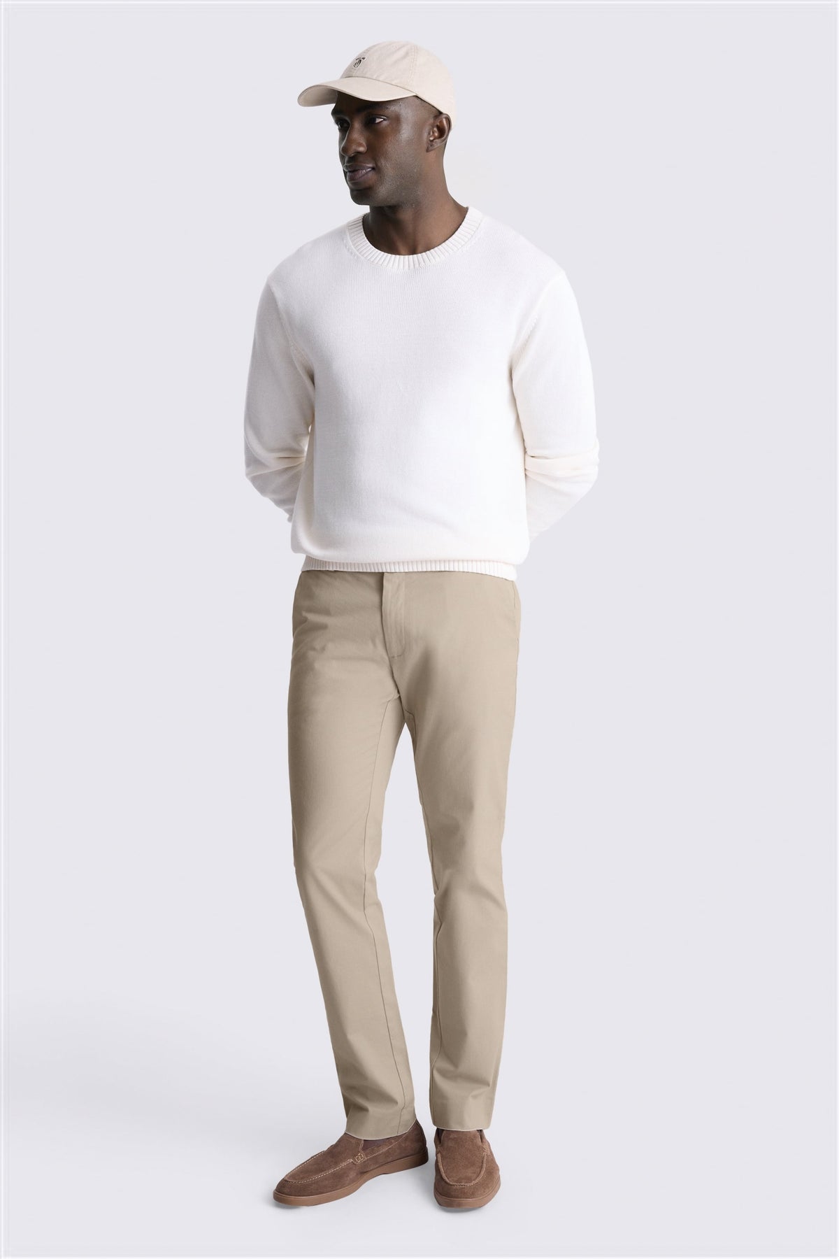 Slim Fit Stone Cotton Chino