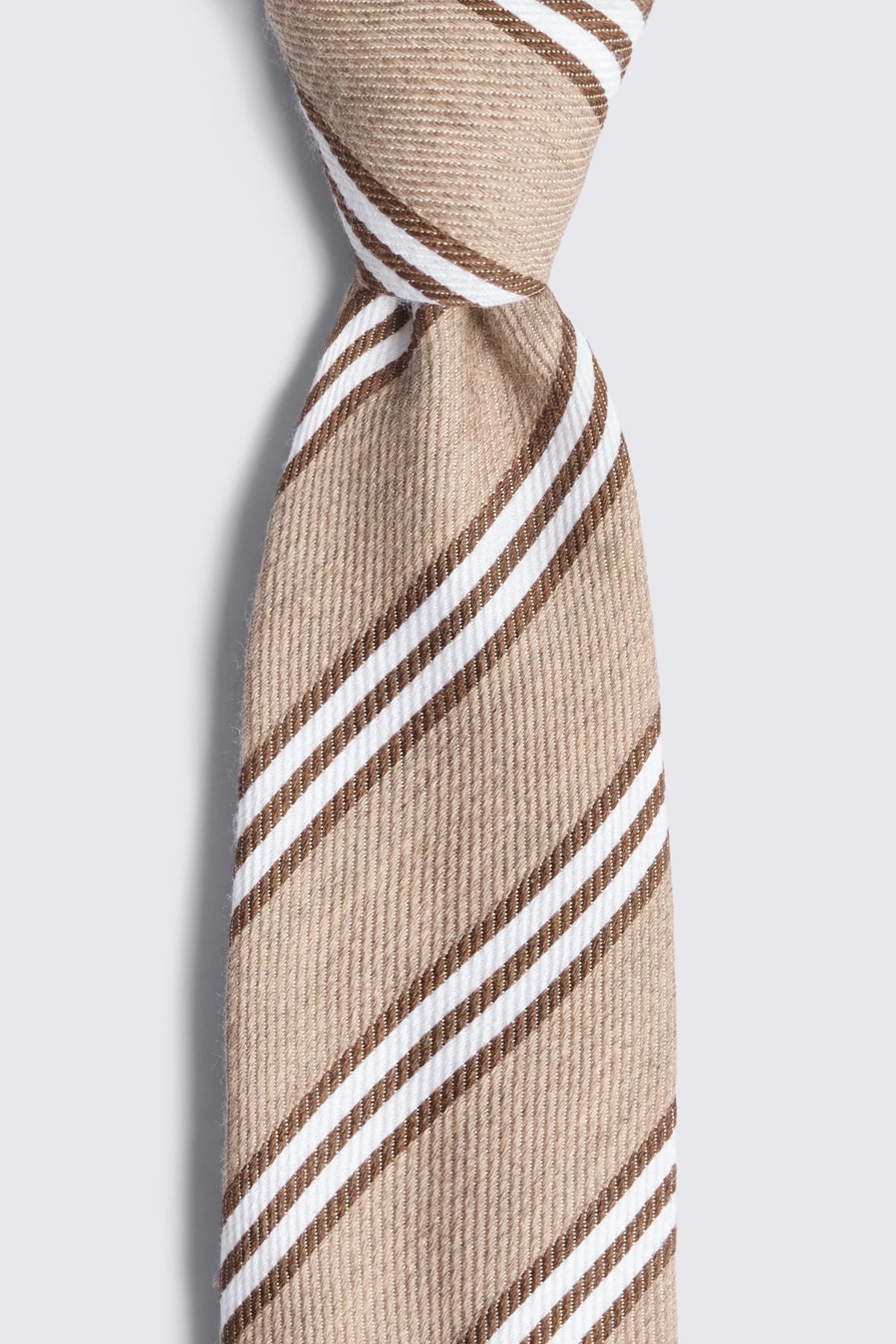 Italian Taupe & Copper Stripe Tie